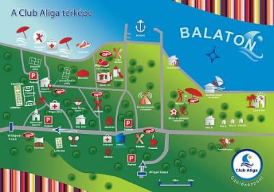 Balatonaliga Club Aliga - a balatonvilágosi üdülő komplexum térképe - Hotel Club Aliga - Club Aliga Hotel*** Balatonaliga - akciós vízparti szálloda a Balatonvilágoson a Balatonnál